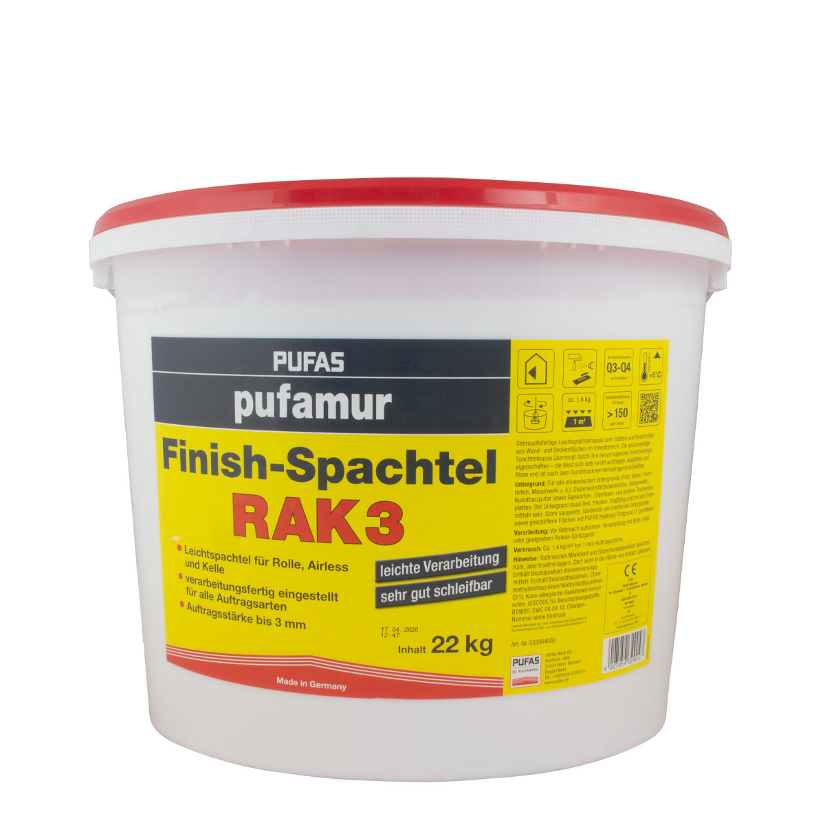 Pufas_pufamur_finish-spachtel_rak3_22kg_gross